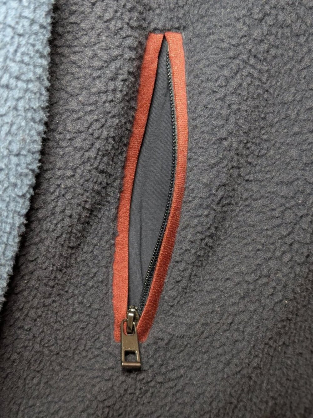 Michael Kors Mens Sherpa Fleece Half Zip Hoodie Pullover M Blue Colorblock - Picture 10 of 16